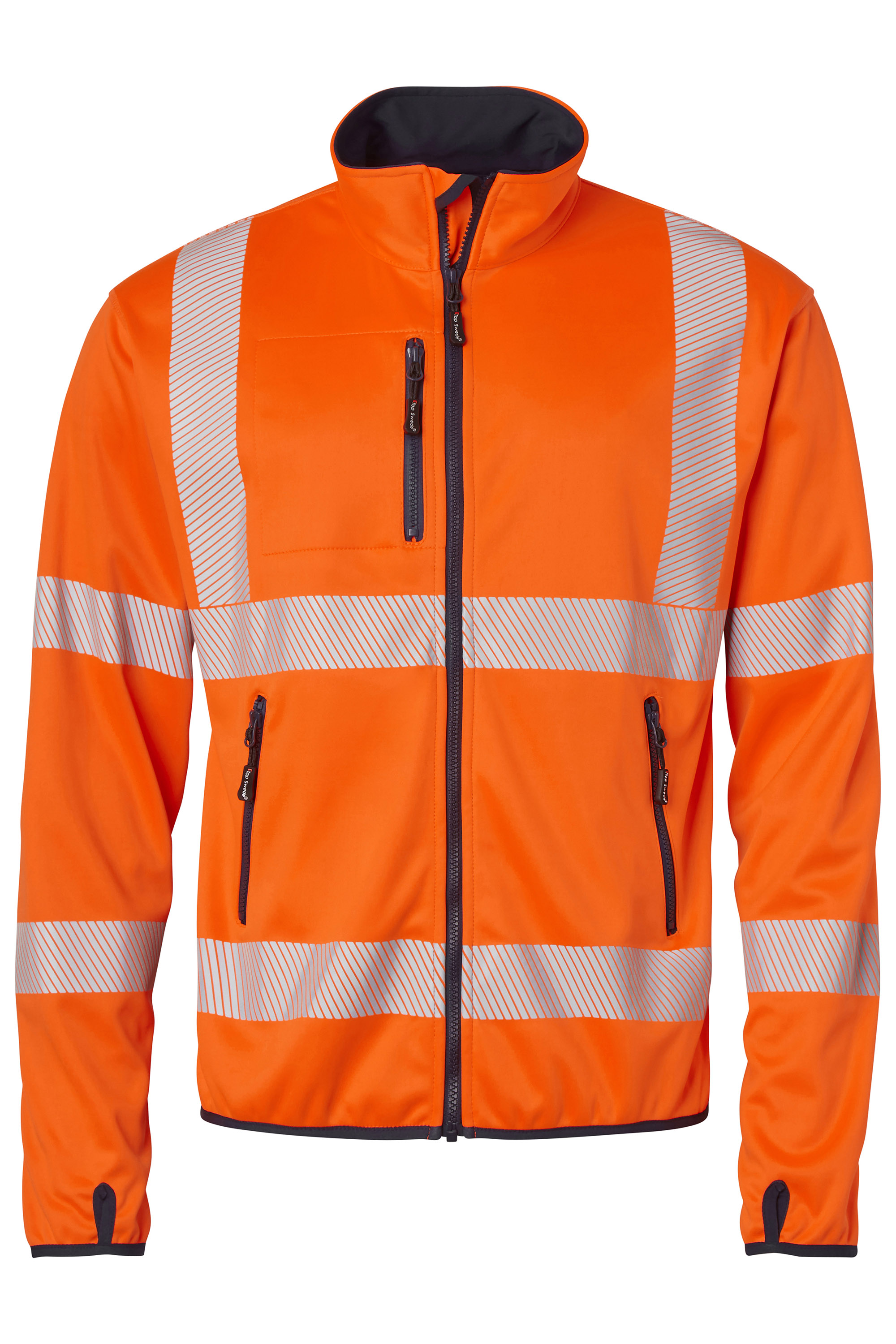 Zermatt Signal Shelljacke EN ISO 20471 Klasse 3, Orange / Marine, XS-5XL